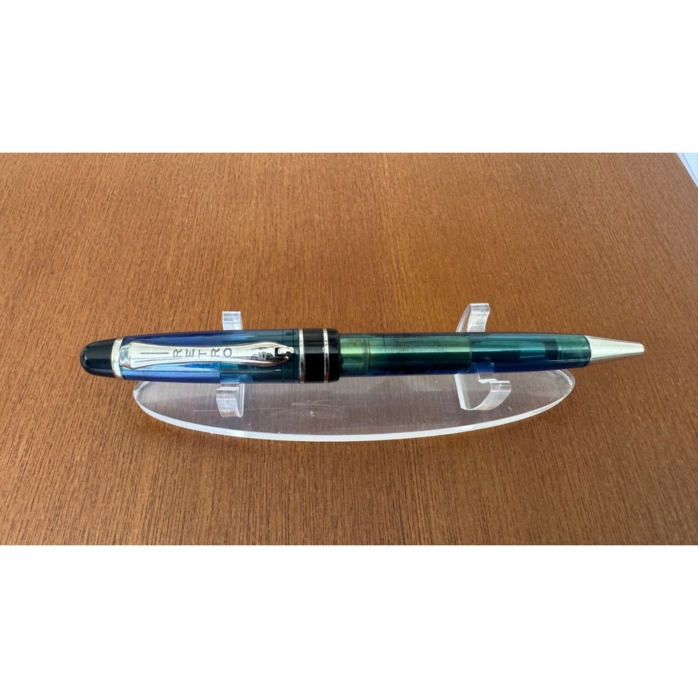 Vintage Retro 51 Aquamarine Blue Demonstrator Rollerball Pen Chrome Trim 90s